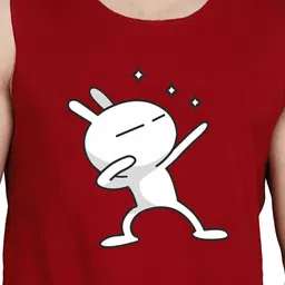 SLOWLORIS Men Pack Of 2 Bio-Wash Printed Scoop Neck Gym Vests image 4