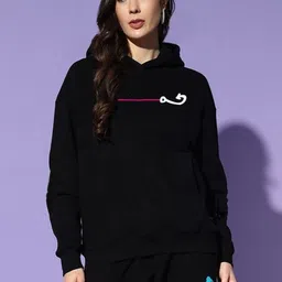 GRIFFEL Women Printed Hooded Sweatshirt-picture-17