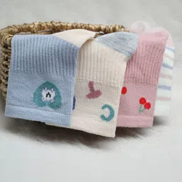 N2S NEXT2SKIN Patterned Pack of 3 Cotton Infant Kids Ankle Length Socks image 3