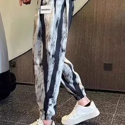 StyleCast x Revolte Men Printed Easy Wash Joggers Trousers image 3