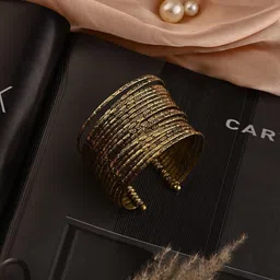 PATOLA BY VJ Gold-Plated Cuff Bracelet-image-24