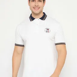 Duke Men Polo Collar Applique Slim Fit T-shirt-picture-13
