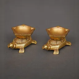 JAYPORE Deshna Diya Set Of 2 Antique Handcrafted Pooja Essential-picture-12