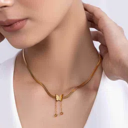 KAORI BY SHREYA AGARWAL Stainless Steel Gold-Plated ButterflyNecklace image 2