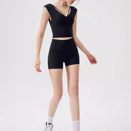 JC Collection Women Skinny Fit High-Rise Training or Gym Hot Pants Shorts-image-61