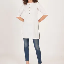 Missethic Women Ethnic Motifs Embroidered Thread Work Floral Khadi Kurta-picture-12