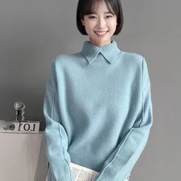 StyleCast Women Shirt Collar Pullover Sweaters-picture-25