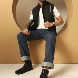 Christy World Mock Collar Sleeveless Padded Jacket image 2