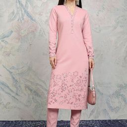 Vishudh Women Ethnic Motifs Printed Regular Kurta with Trousers-picture-34