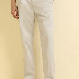 Allen Solly Men Pleated Regular Fit Mid-Rise Trousers-image-95