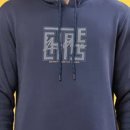 V-Mart Men Printed Hooded Sweatshirt image 4