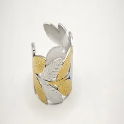 SAPRAA TRENDS Anti Tarnish Staineless Steel Statement Adjustable Ring image 1