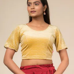 Bindigasm's Advi Bell Sleeve Readymade Saree Blouse-picture-36