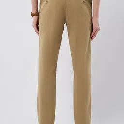 U.S. Polo Assn. Men Solid Straight Fit Pleated Formal Trousers image 2