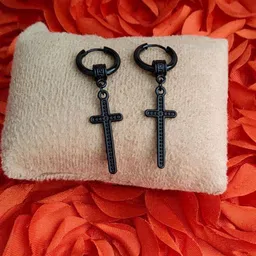 M Men Style Stainless Steel Geometric Hoop Earrings-image-52