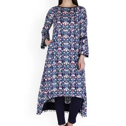 Neelokurti Women Floral Printed Daily Cotton A-Line Kurta-picture-34