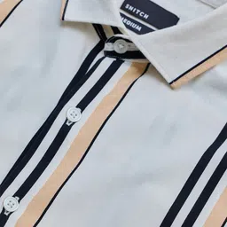 Snitch Men Smart Slim Fit Striped Casual Shirt image 2