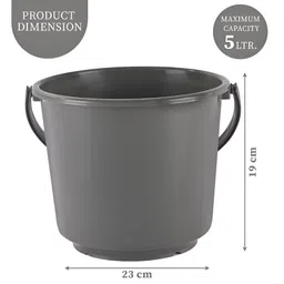 Aura Grey 2 piece Solid Plastic Bath Accessories Set image 3