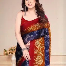 SUPERLAXMI Floral Printed Pure Chiffon Saree-picture-42