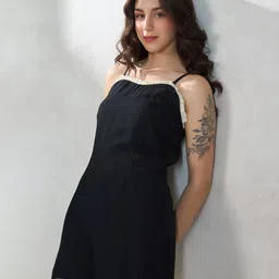 Kotty Shoulder Straps Cotton Sheath Mini Dress image 3