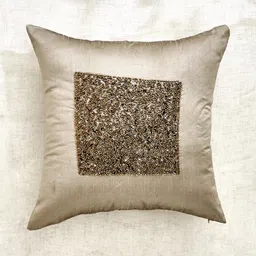 Home Centre Brown & Gold-Toned Embellished Square Cushion Covers-image-41