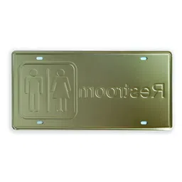 eazy wagon Brown & White Restroom Signage Printed Wall HangingDecor image 4