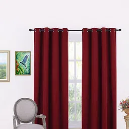 B' Decorlish Maroon Room Darkening Long Door Curtain-image-83