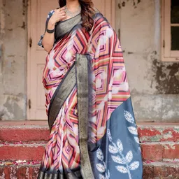 ALMAARI FASHION Ethnic Motifs Printed Heavy Work Banarasi Saree image 5
