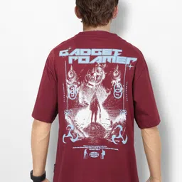 The Roadster Life Co. Graphic Print Drop-Sleeves Pure Cotton Relaxed Fit T-shirt-picture-22