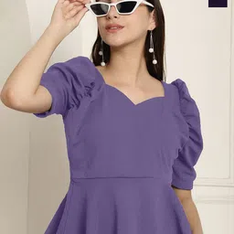 Tromko Women Pack Of 2 Puff Sleeve Peplum Top-picture-13