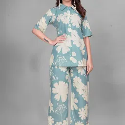 VenderVilla Printed Shirt Collar Shirt With Printed Trousers Co-Ords image 5