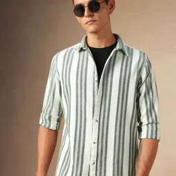 Dennis Lingo Men Opaque Striped Casual Shirt-picture-30
