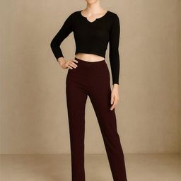 R.Code by The Roadster Life Co. Women Striped Flared High-Rise Cargos Trousers-picture-24