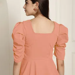 Metronaut Puff Sleeve Peplum Top image 3