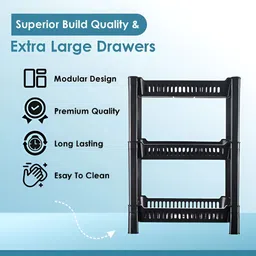Aura Black storage rack Multi-Utility Organisers image 4