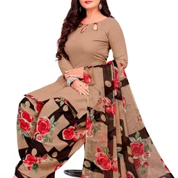 attigo Unstitched Printed Cotton Blend Kurta & Patiyala Dress Material with Dupatta image 3