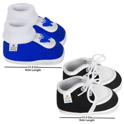 NESKA MODA Unisex Kids Cotton Booties image 3
