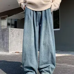 StyleCast Men Mid-Rise Baggy Clean Look Light Fade Jeans-picture-36