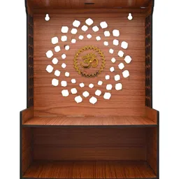 1ST TIME Brown Textured Wooden Sighasan Home Temple image 2