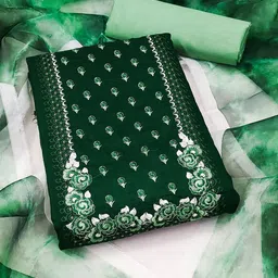 HERE&NOW Floral Embellished Unstitched Dress Material-picture-21