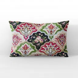 HARYANA HOOPS Pink & Black Ethnic Motifs Printed 220 TC Single Bedsheet Set 2m x 1.23m image 2