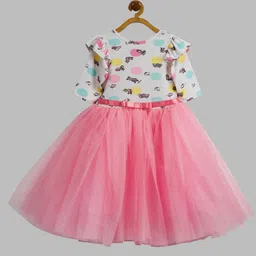 toy balloon kids Toy Balloon Kids-Girls Polka Dots Print Flared Sleeve Fit & Flare Knee length Dress-picture-42