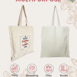 MAATIR DESIGNS Shopper Tote Bag with Fringed image 3