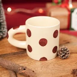 ArteCasa White & Brown Printed Ceramic Glossy Mugs Set of Cups and Mugs-picture-11