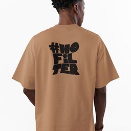 MOZIGO Typography Printed Drop-Shoulder Sleeves Cotton Oversized T-shirt-picture-27