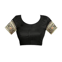 SAREEFLAME Ethnic Motifs Woven Design Zari Banarasi Saree image 4