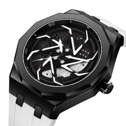 IIK COLLECTION Men Printed Dial & Straps Analogue Car Wheel Watch IIK-6005M image 3