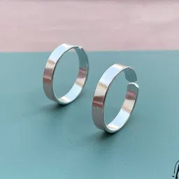 Parnika Women Pure 92.5 Sterling Silver Band Design Silver Toe Rings-image-47
