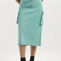 United Colors of Benetton High Waist Straight Midi Skirt-picture-21