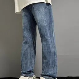 StyleCast x Revolte Men Relaxed Fit Light Fade Jeans image 4
